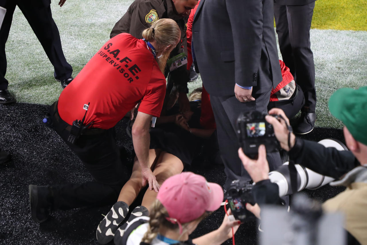 Flitzerin bei der Super Bowl LIV